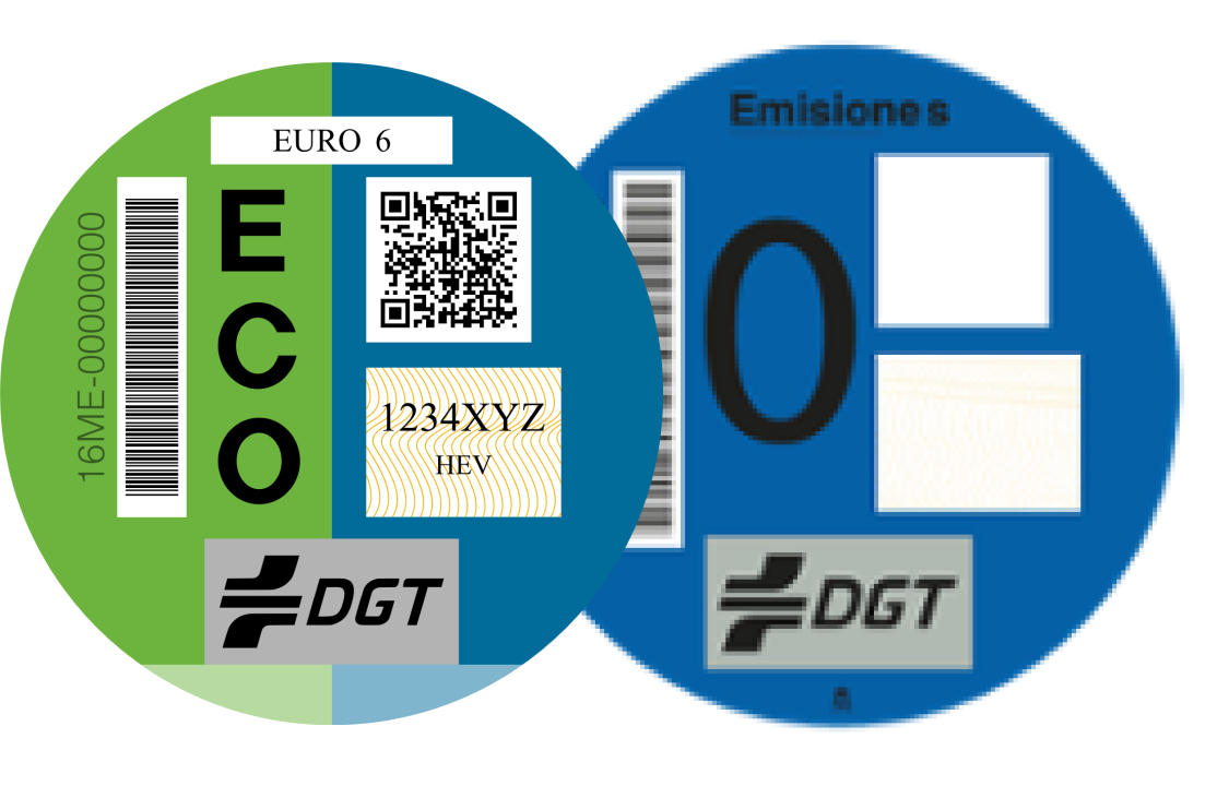 Etiquetas medioambientales 0 y ECO