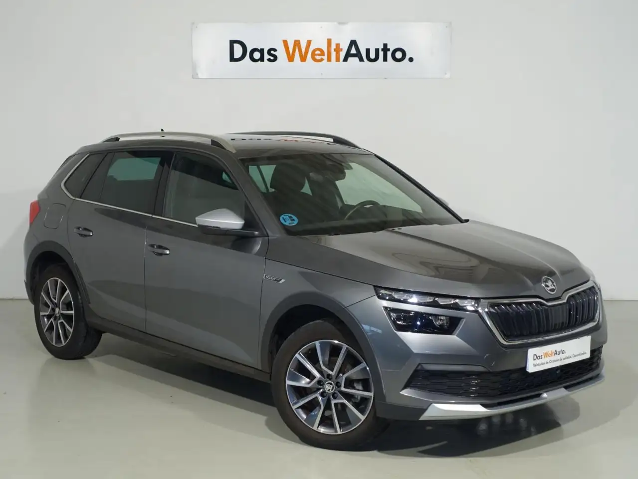 Renting Skoda Kamiq 1.5 TSI Scout DSG Gris