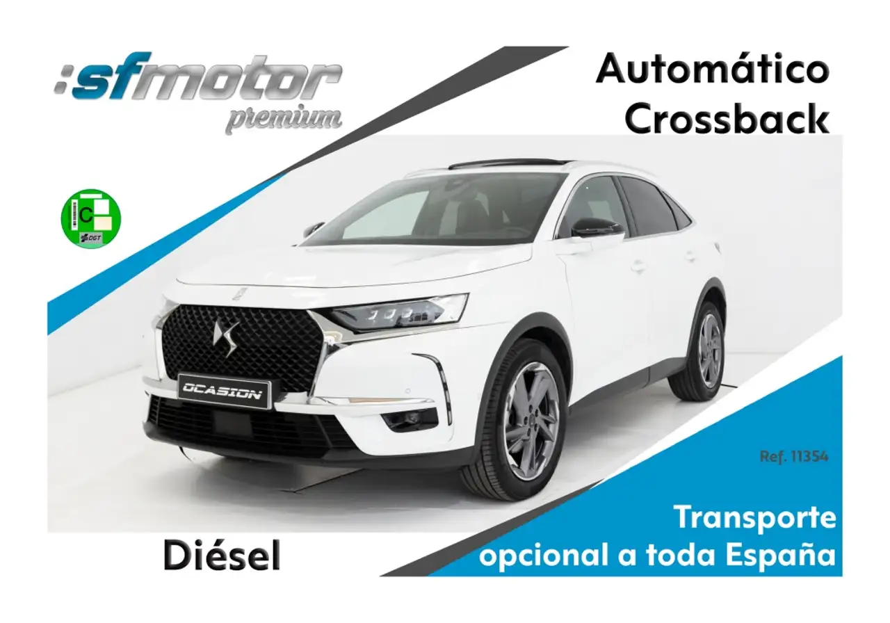 Renting DS Automobiles DS 7 Crossback 2.0BlueHDi So Chic Aut. Blanco