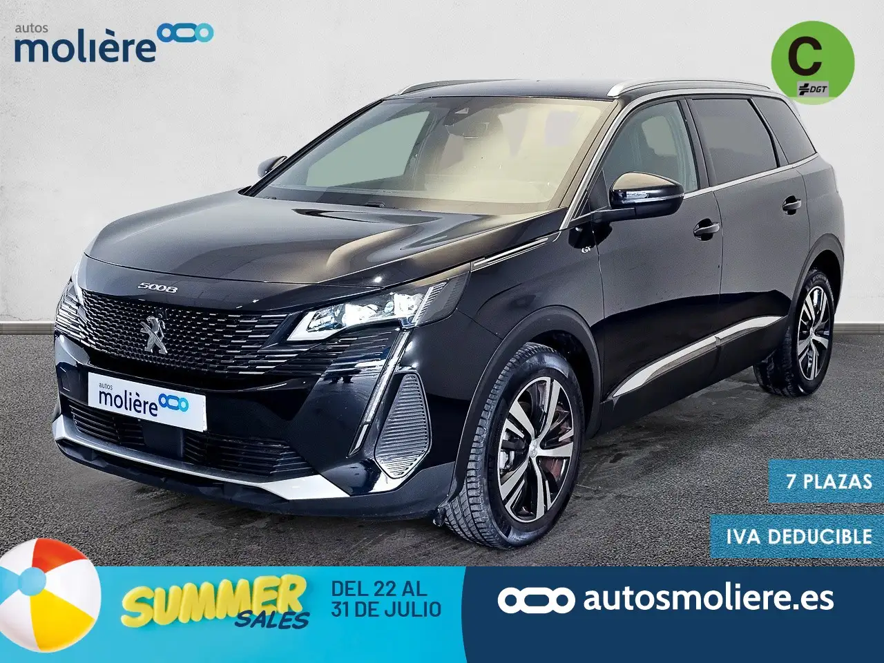 Renting Peugeot 5008 1.5BlueHDi S&S GT EAT8 130 Negro 1