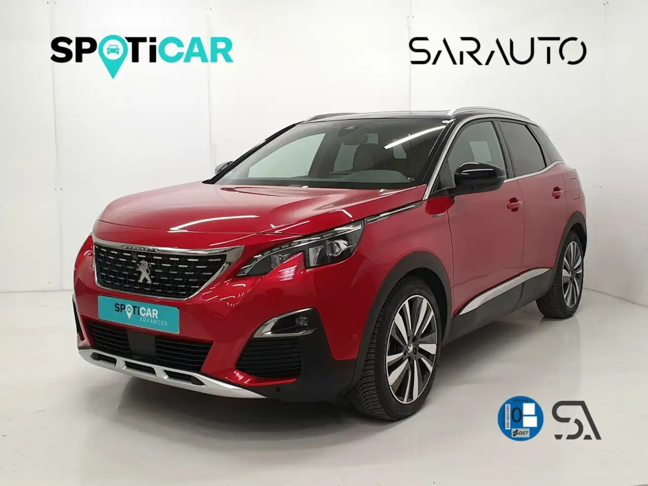 Renting Peugeot 3008 Hybrid4 300 GT e-EAT8 Rojo