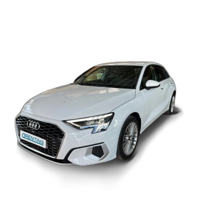 Renting Audi A3 Sportback 30TDI Advanced S tronic Blanco