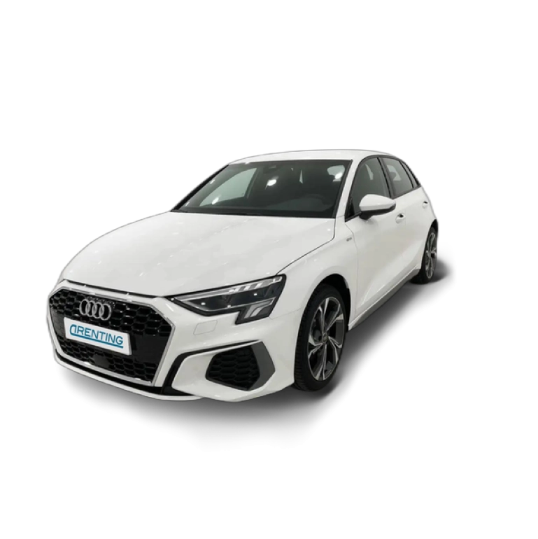 Renting Audi A3 Sportback 30TDI S line S tronic Blanco