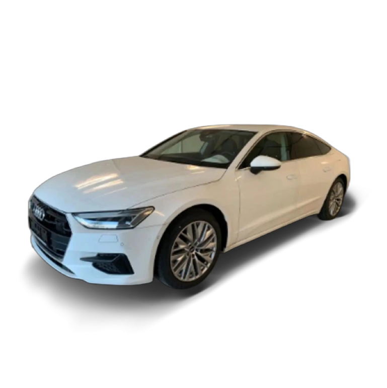 Renting Audi A7 Sportback 50 TFSIe S line quattro-ultra S tronic Blanco