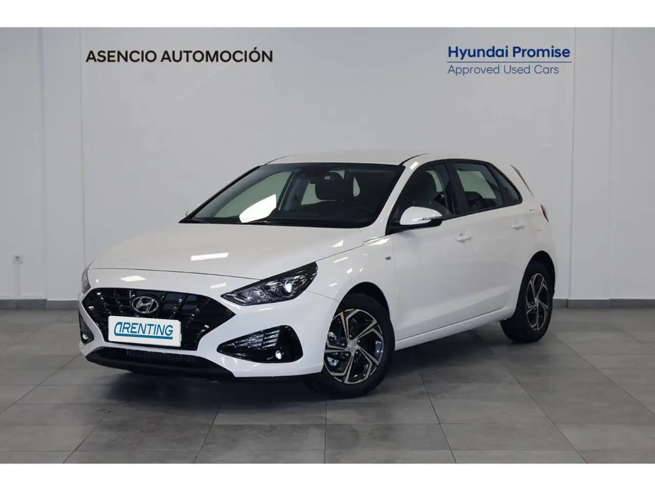 Renting Hyundai i30 1.0 TGDI Klass LR 48V 120 Blanco