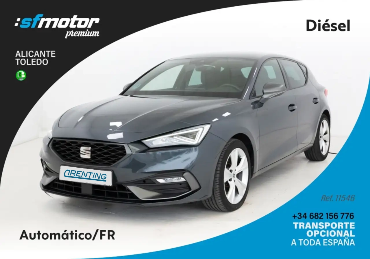 Renting SEAT Leon 2.0TDI CR S&S FR DSG-7 150 Gris