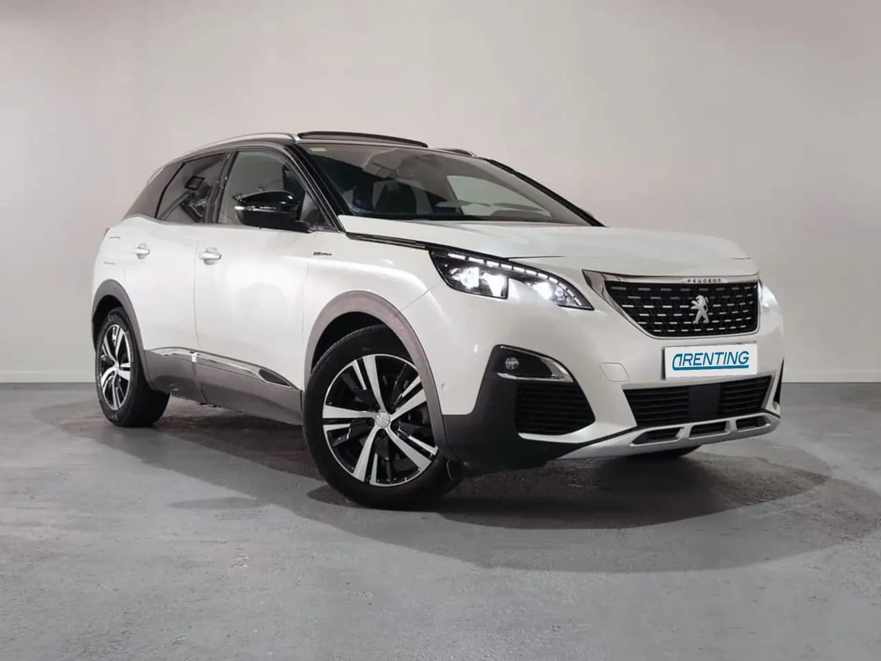 Renting Peugeot 3008 HYB PHEV 300 GT AWD e-EAT8 Blanco