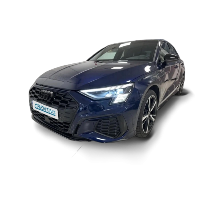 Renting Audi A3 SB 45 TFSIe Competition Black line edition S troni Azul