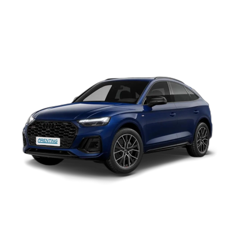 Renting Audi Q5 Sportback 40 TDI quattro-ultra Black line S tronic Azul