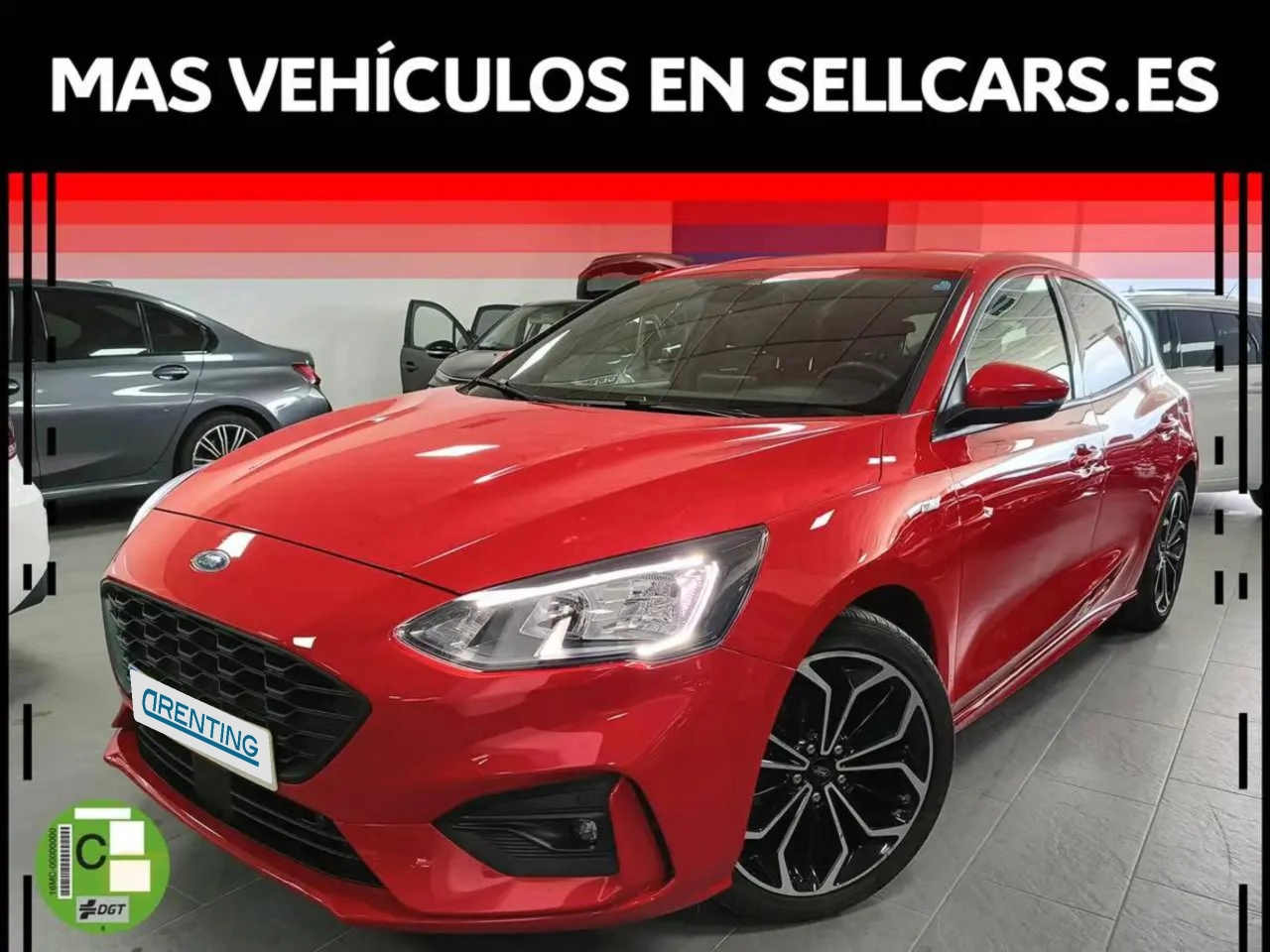 Renting Ford Focus 1.0 Ecoboost MHEV ST-Line 125 Aut. Rojo