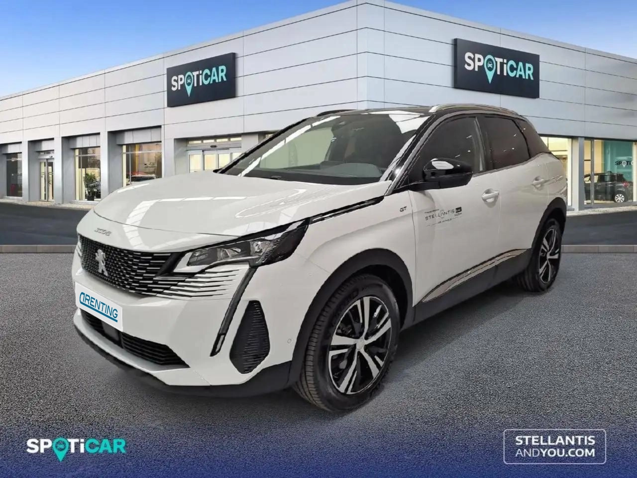 Renting Peugeot 3008 1.2 100KW  eDCS6 GT Blanco