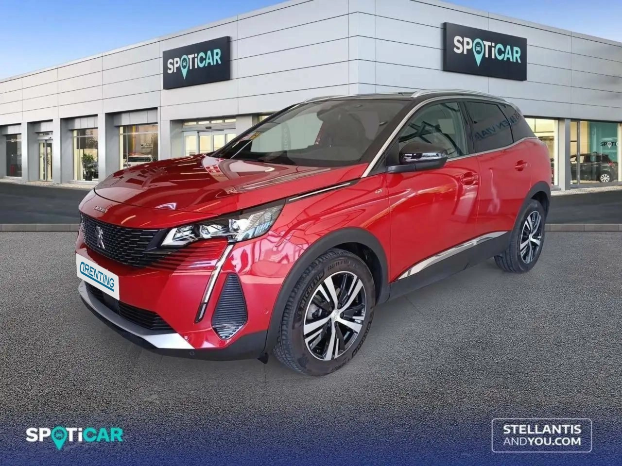 Renting Peugeot 3008 1.2 100KW  eDCS6 GT Rojo