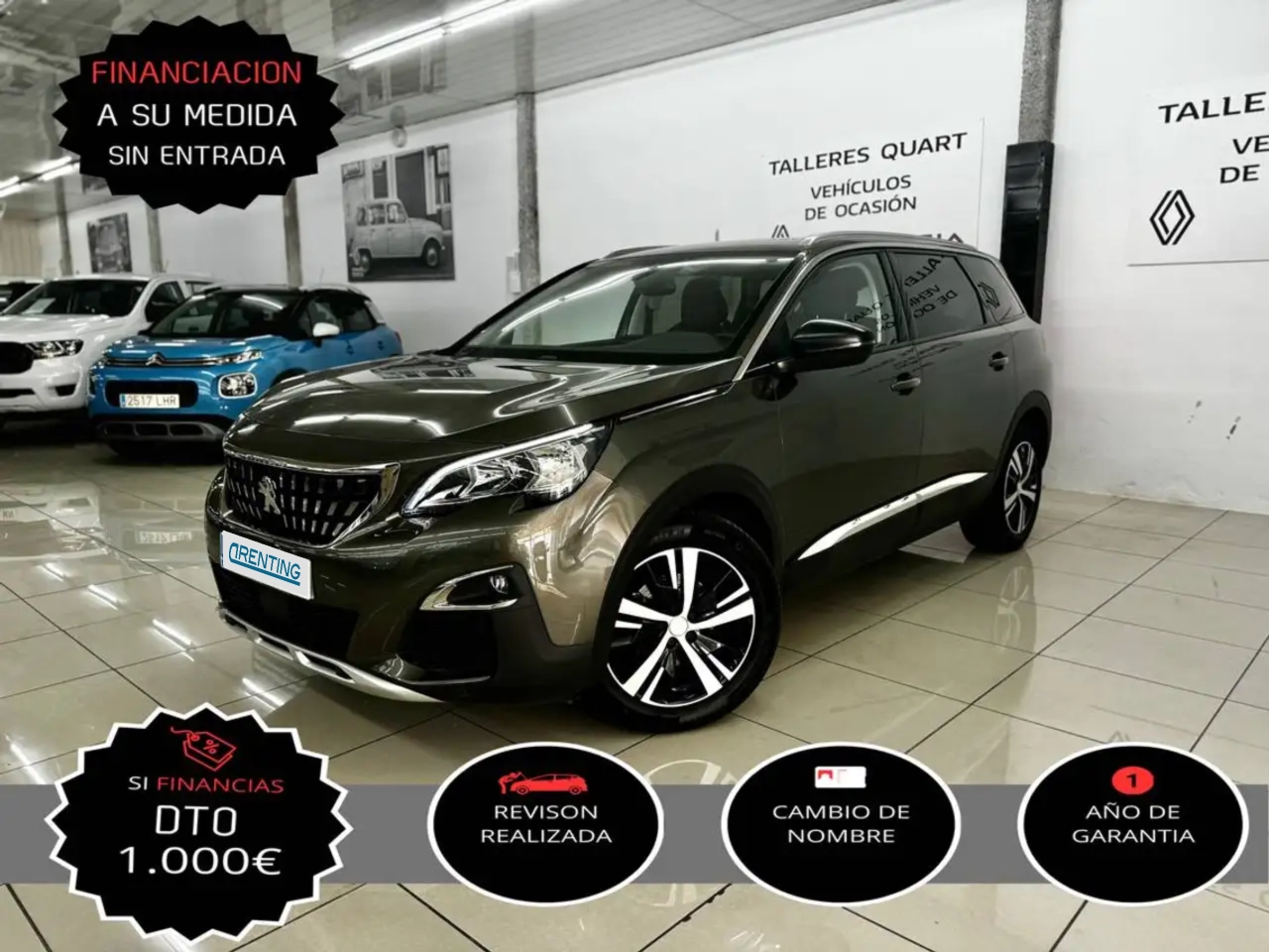 Renting Peugeot 5008 1.2 PureTech S&S Allure 7 pl. 130 Verde 3