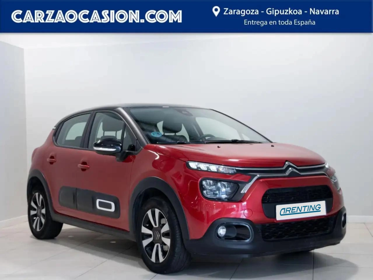 Renting Citroen C3 1.2 PureTech S&S Feel Pack 83 Rojo