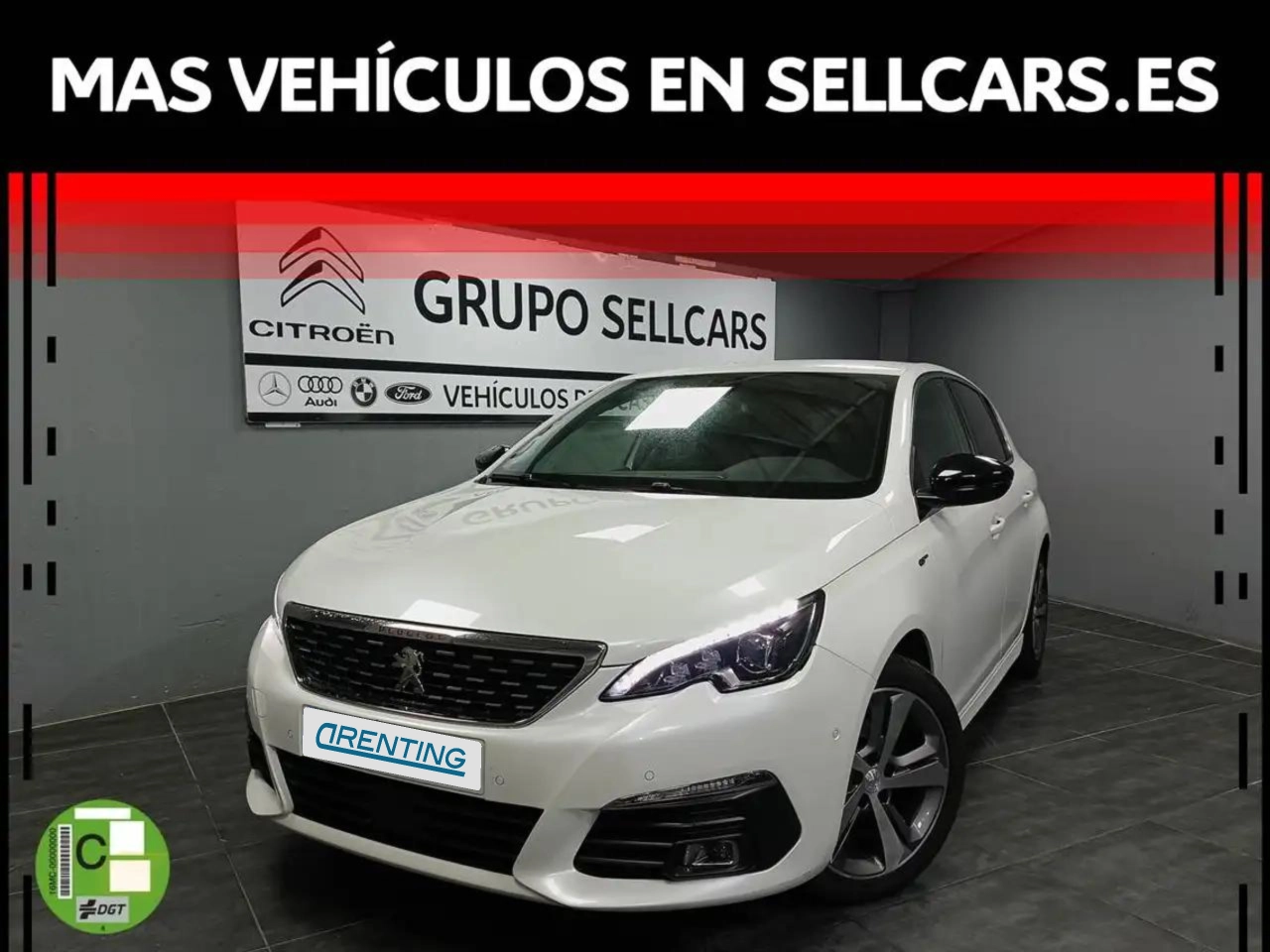 Renting Peugeot 308 1.2 PureTech S&S GT EAT8 130 Blanco