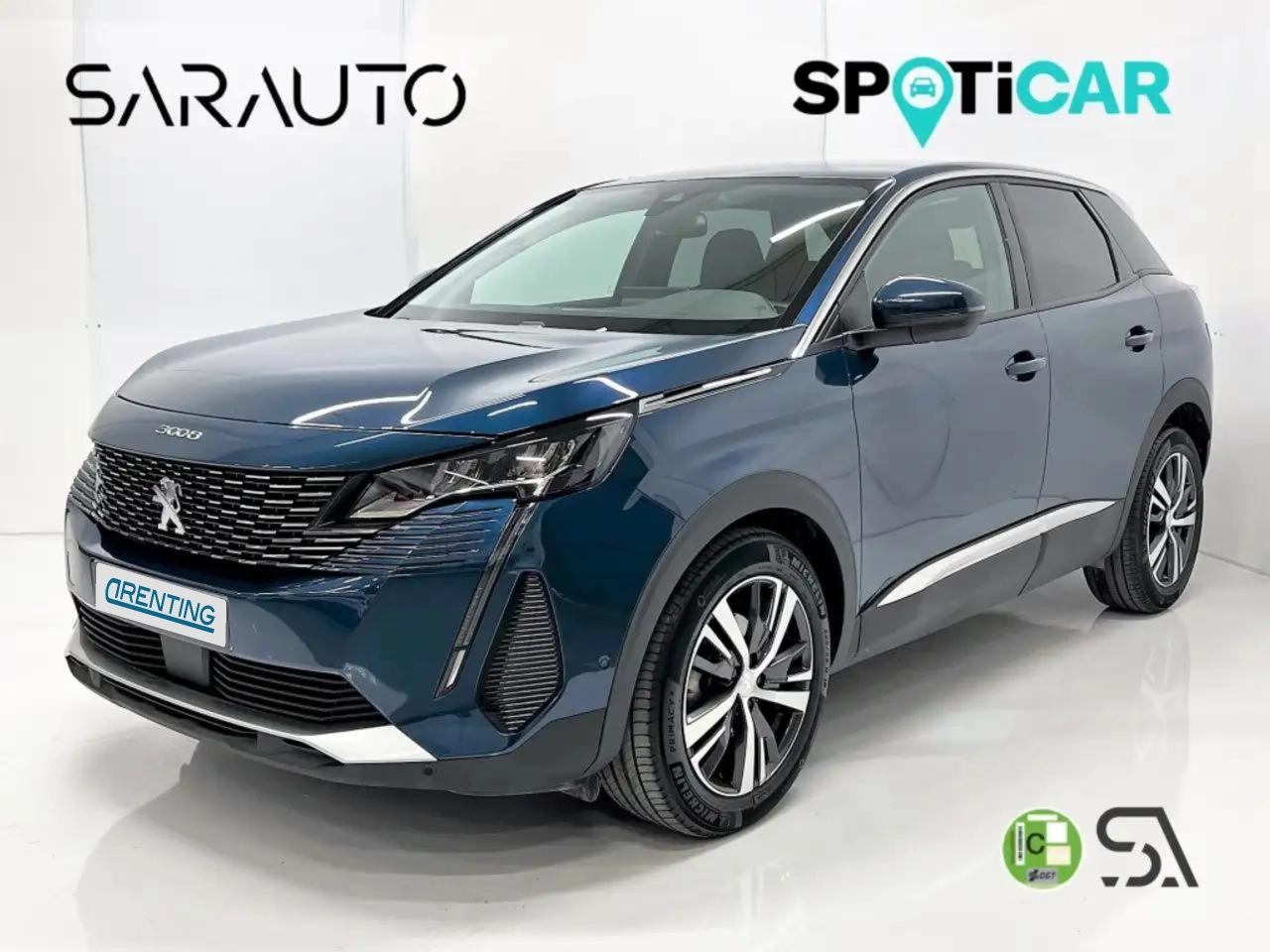 Renting Peugeot 3008 1.2 S&S PureTech Allure EAT8 130 Azul