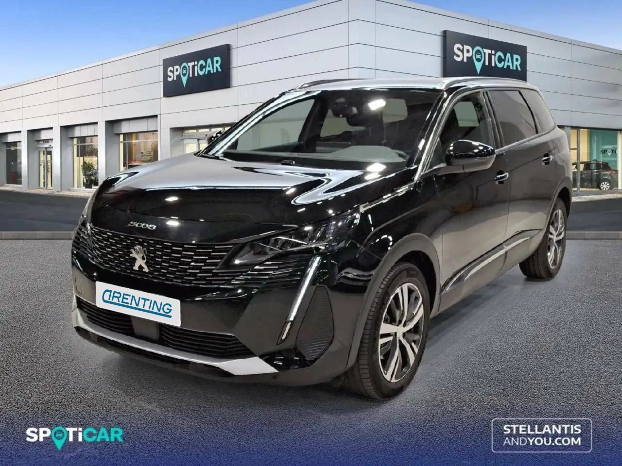 Renting Peugeot 5008 1.5 BlueHDi 96kW S&S  EAT8 Allure Pack Negro