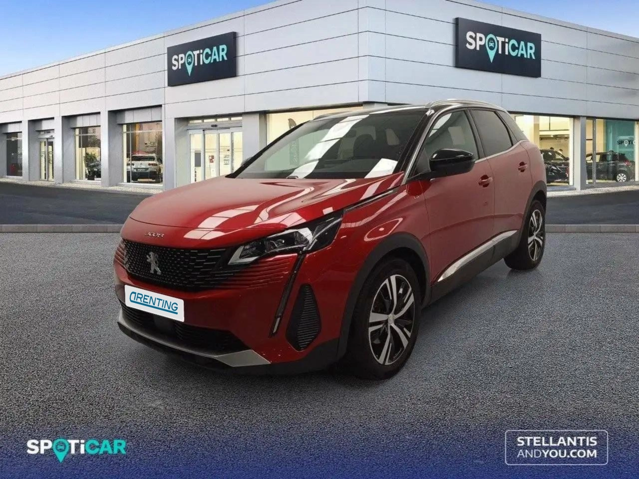 Renting Peugeot 3008 1.5 BlueHDi 96kW S&S  EAT8 GT Rojo 2