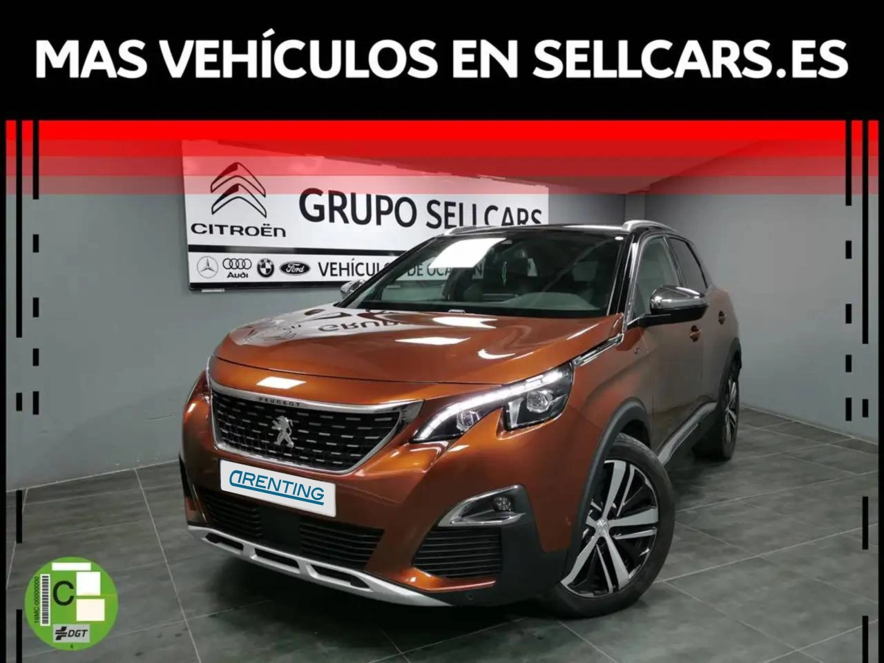 Renting Peugeot 3008 2.0HDI FAP Allure Aut. 160 Marrón