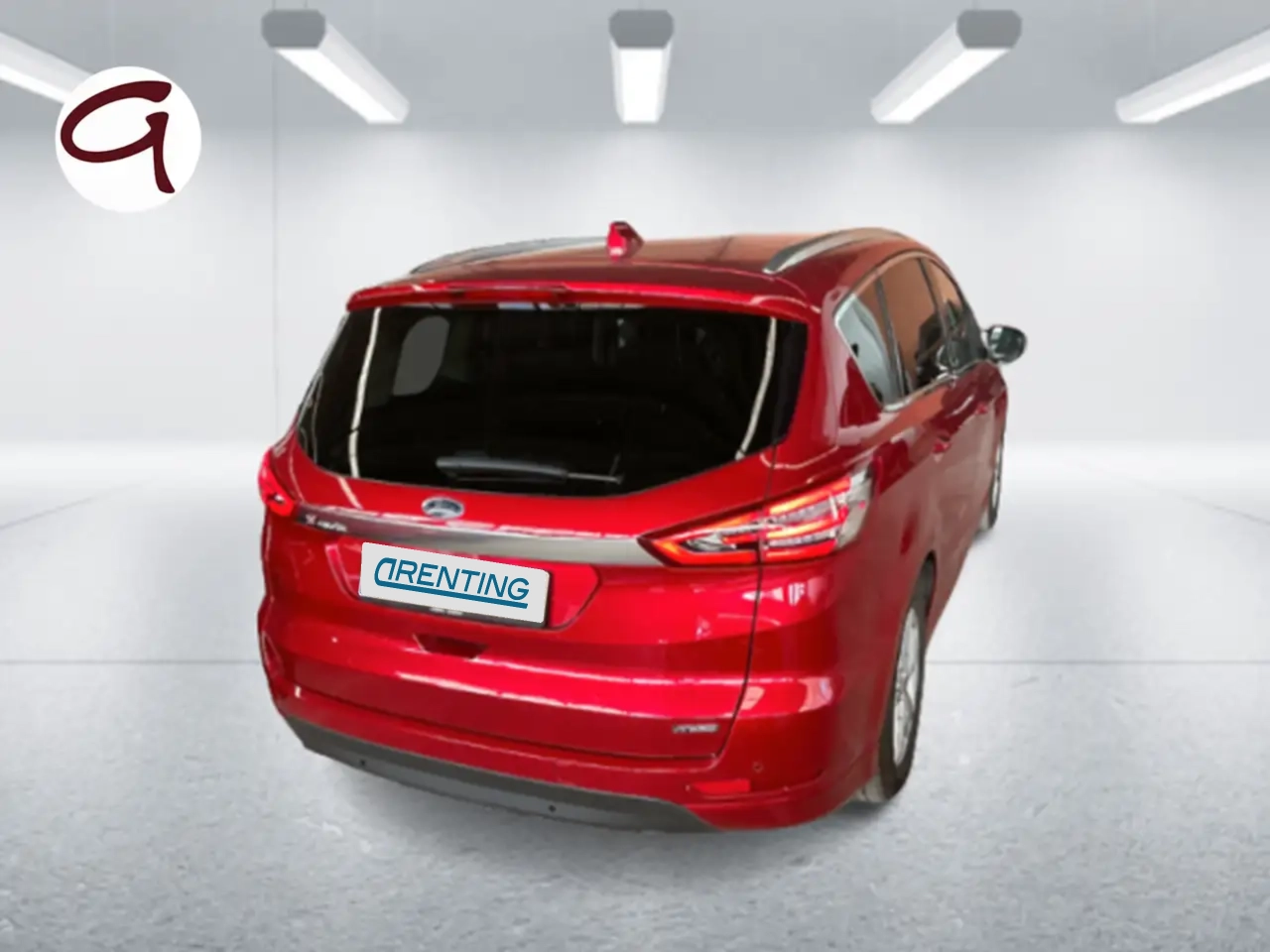 Renting Ford S-Max 2.5 Duratec FHEV Titanium Aut. 190 Rojo