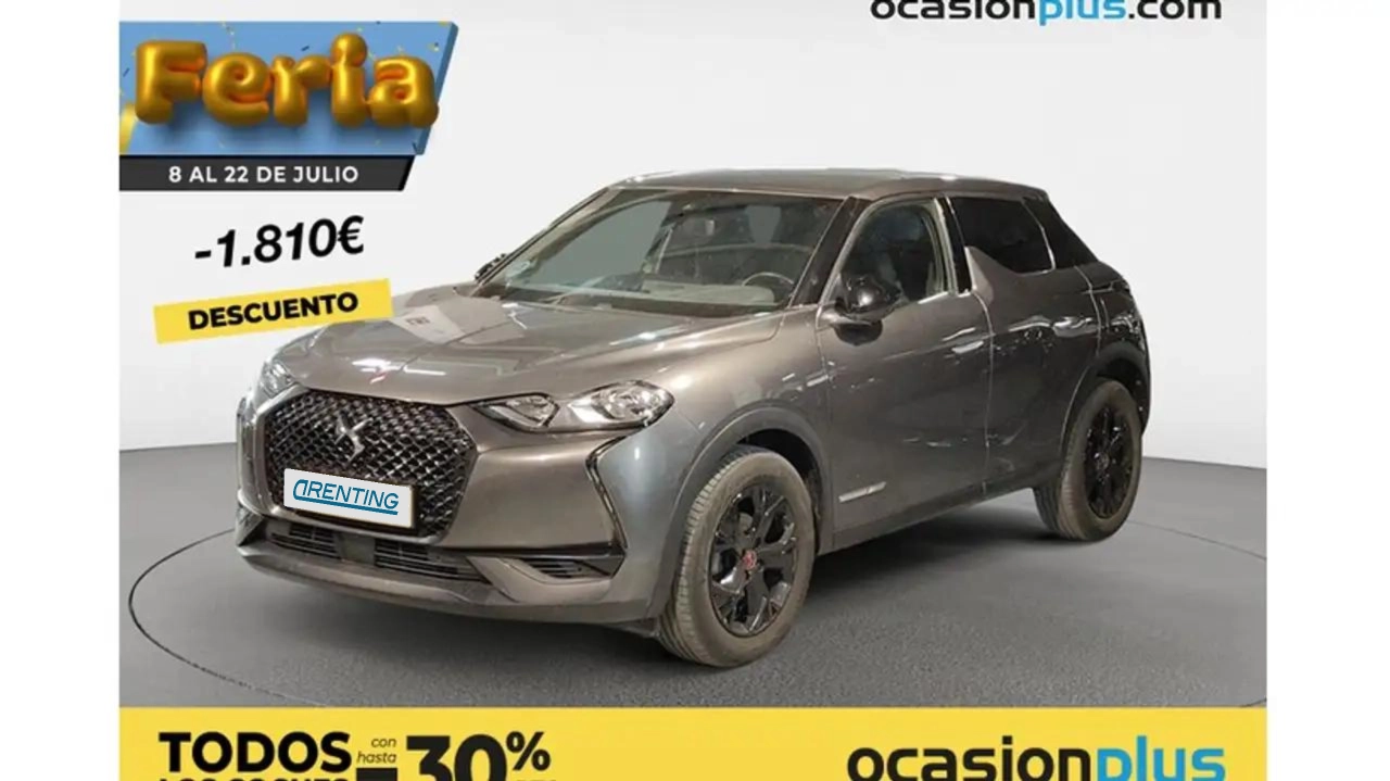 Renting DS Automobiles DS 3 Crossback BlueHDi Performance Line 110 Gris 2 4