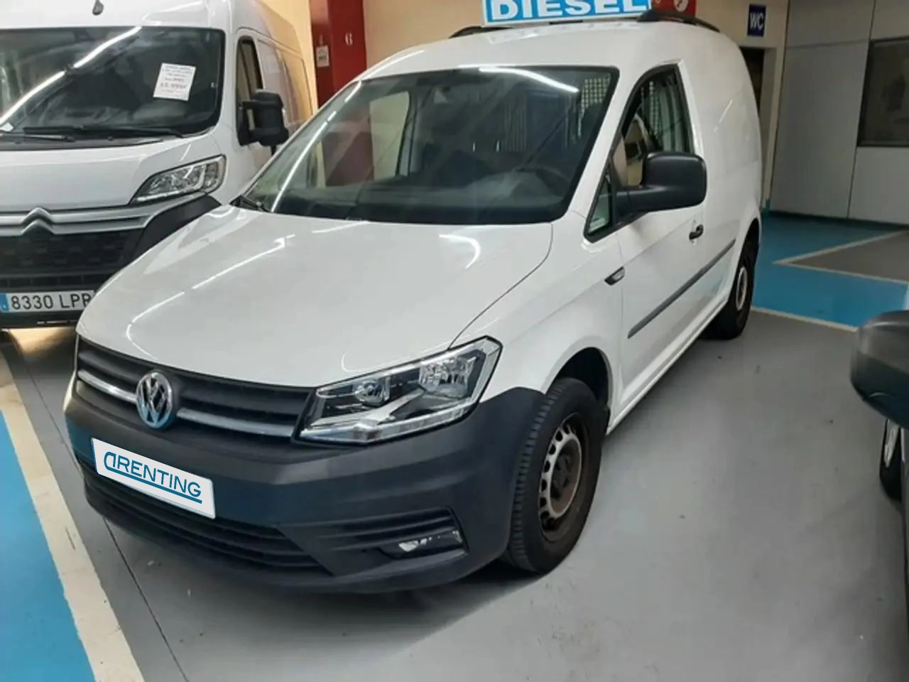 Renting Volkswagen Caddy Furgón 2.0TDI 75kW Blanco 2