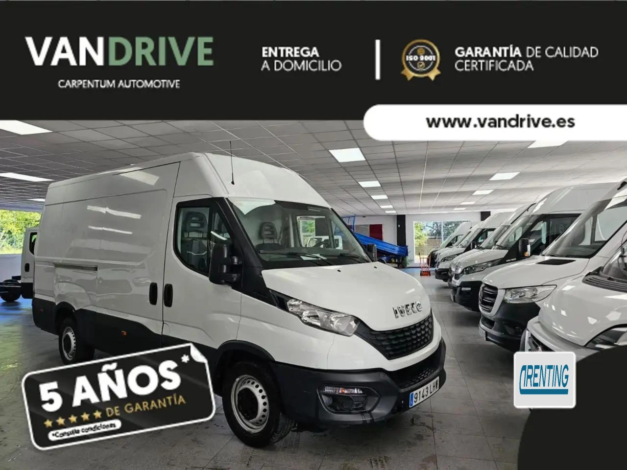 Renting Iveco Daily L3 H2 35S16 2.3TD 156CV Blanco 1