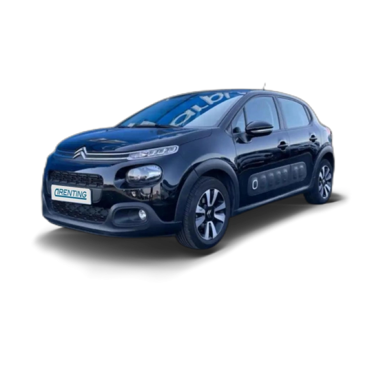 Renting Citroen C3 PureTech 60KW (82CV) FEEL Negro