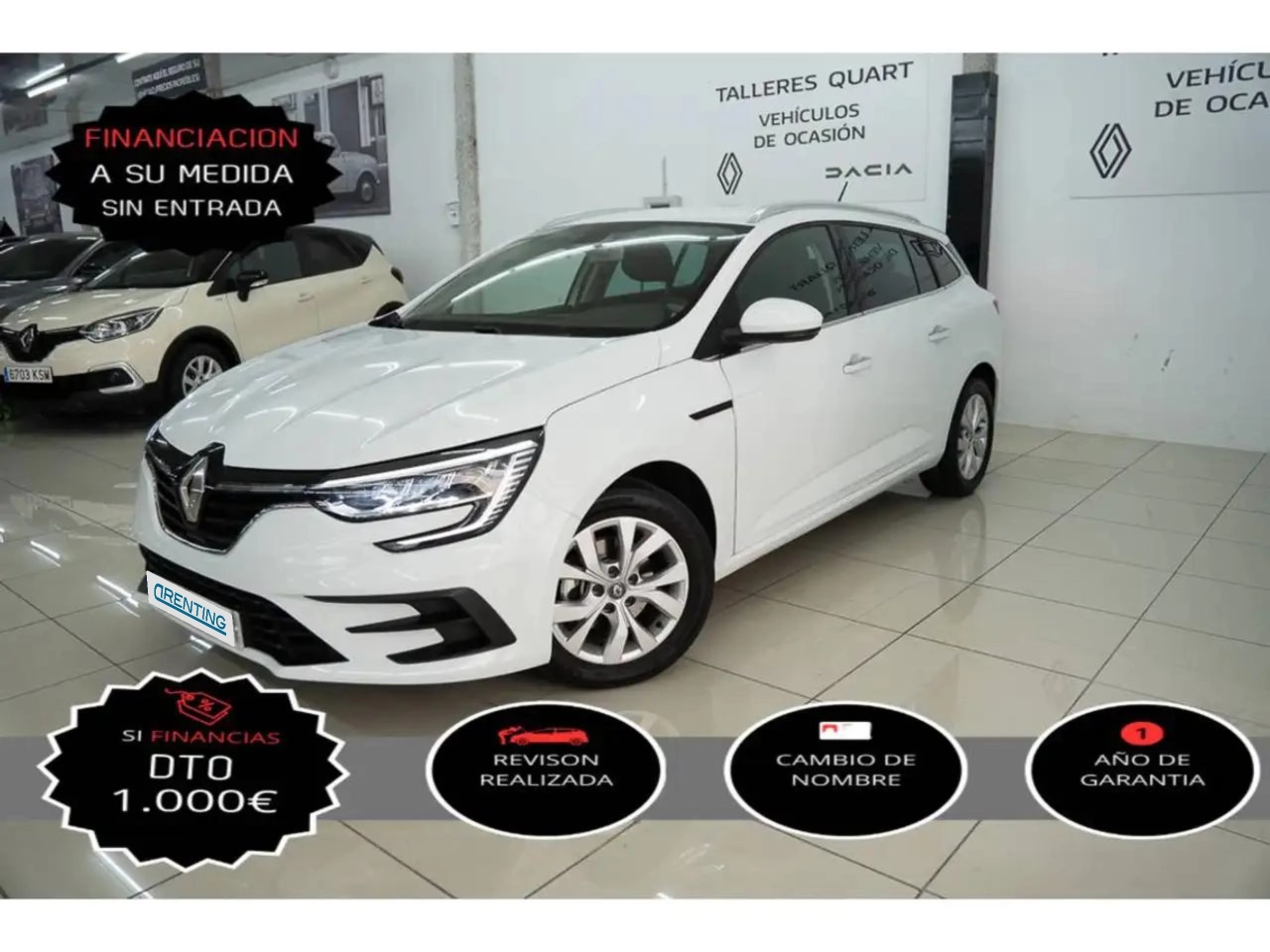 Renting Renault Megane S.T. 1.5dCi Blue Intens 85kW Blanco