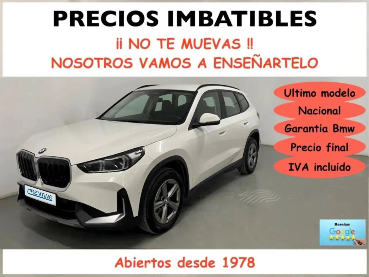 Renting BMW X1 sDrive 18iA Blanco 1