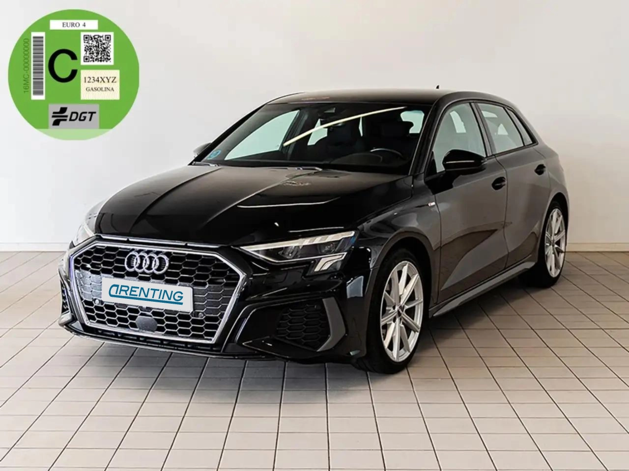 Renting Audi A3 Sportback 35 TFSI S line Negro