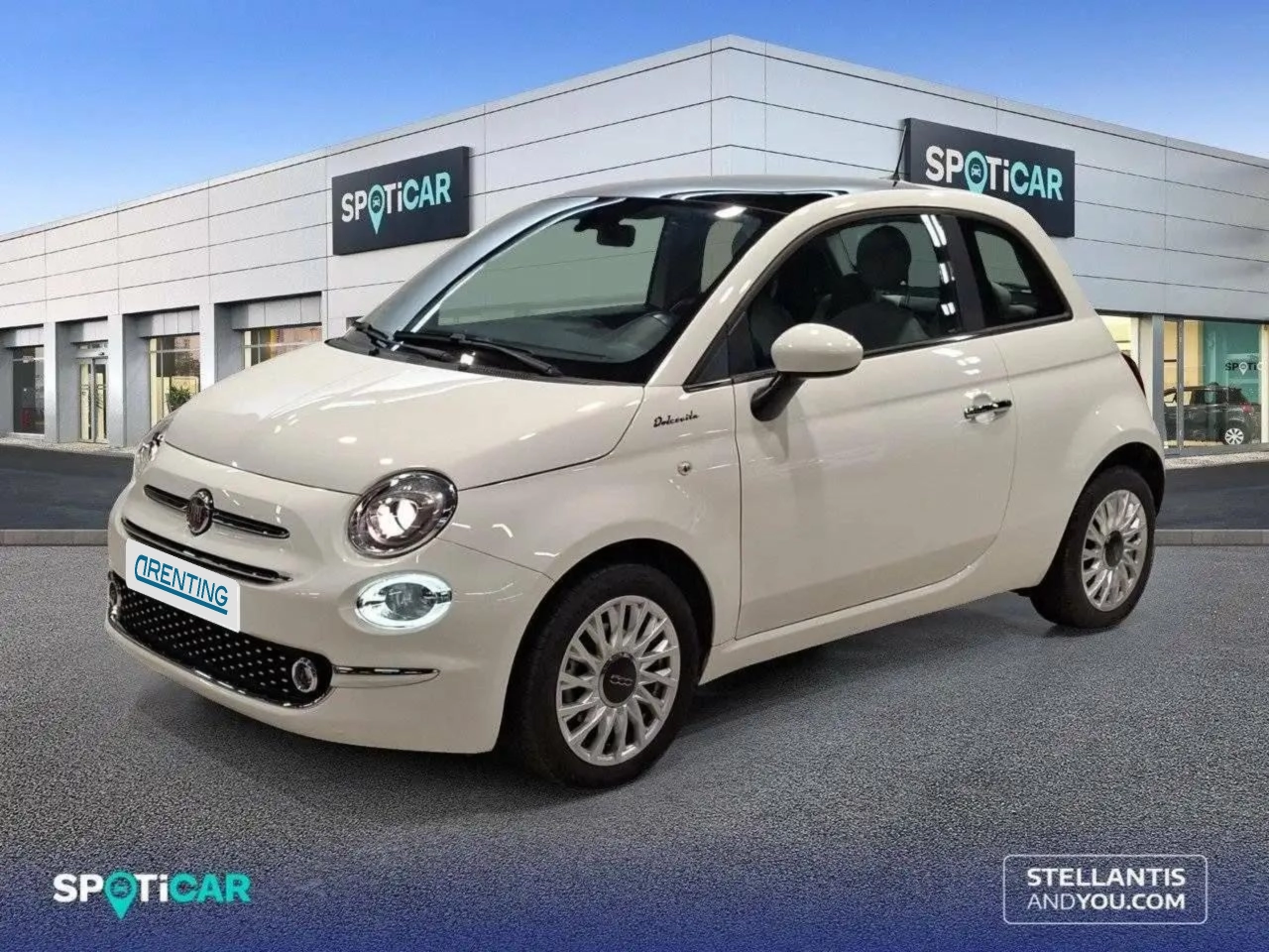 Renting Fiat 500 1.0 Hybrid Dolcevita 52kW Blanco 7 2