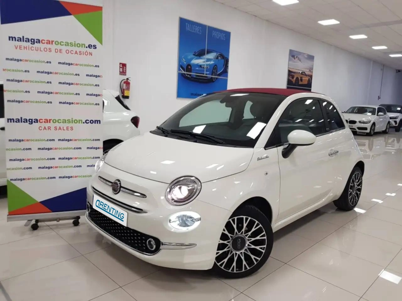 Renting Fiat 500C 1.0 Hybrid Dolcevita 52kW Blanco 1