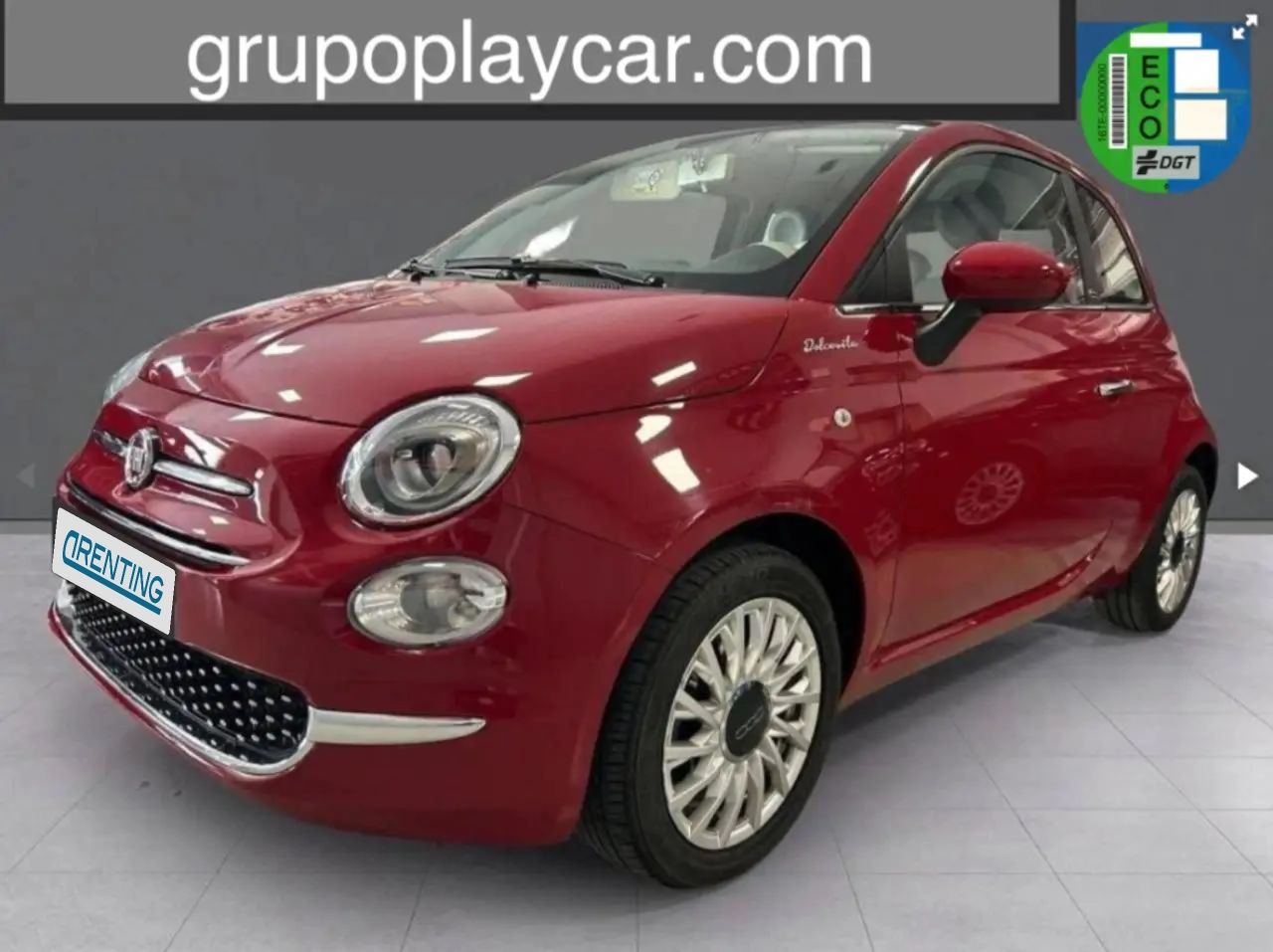 Renting Fiat 500C 1.0 Hybrid Dolcevita 52kW Rojo