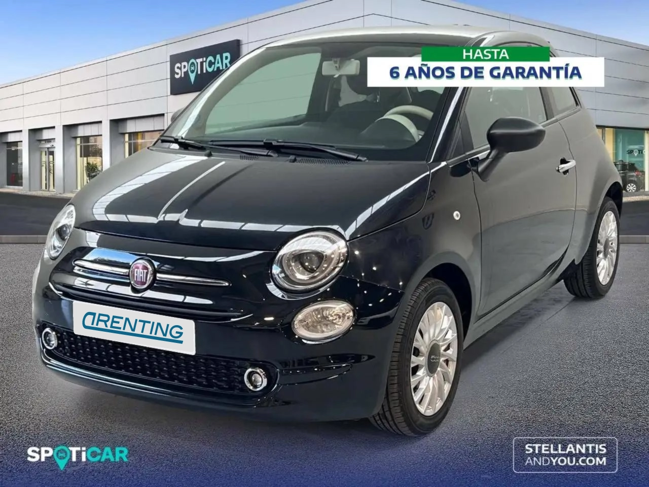 Renting Fiat 500 1.0 Hybrid Monotrim 52kW Negro 1