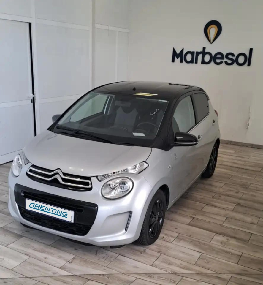 Renting Citroen C1 1.0 VTi Urban Ride 72 Plateado