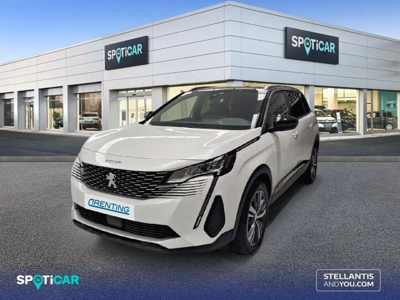 Renting Peugeot 5008 1.2 100KW  eDCS6 Allure Pack Blanco