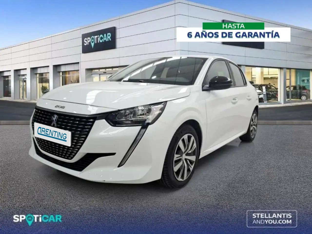 Renting Peugeot 208 1.2 Puretech S&S Active 100 Blanco 2