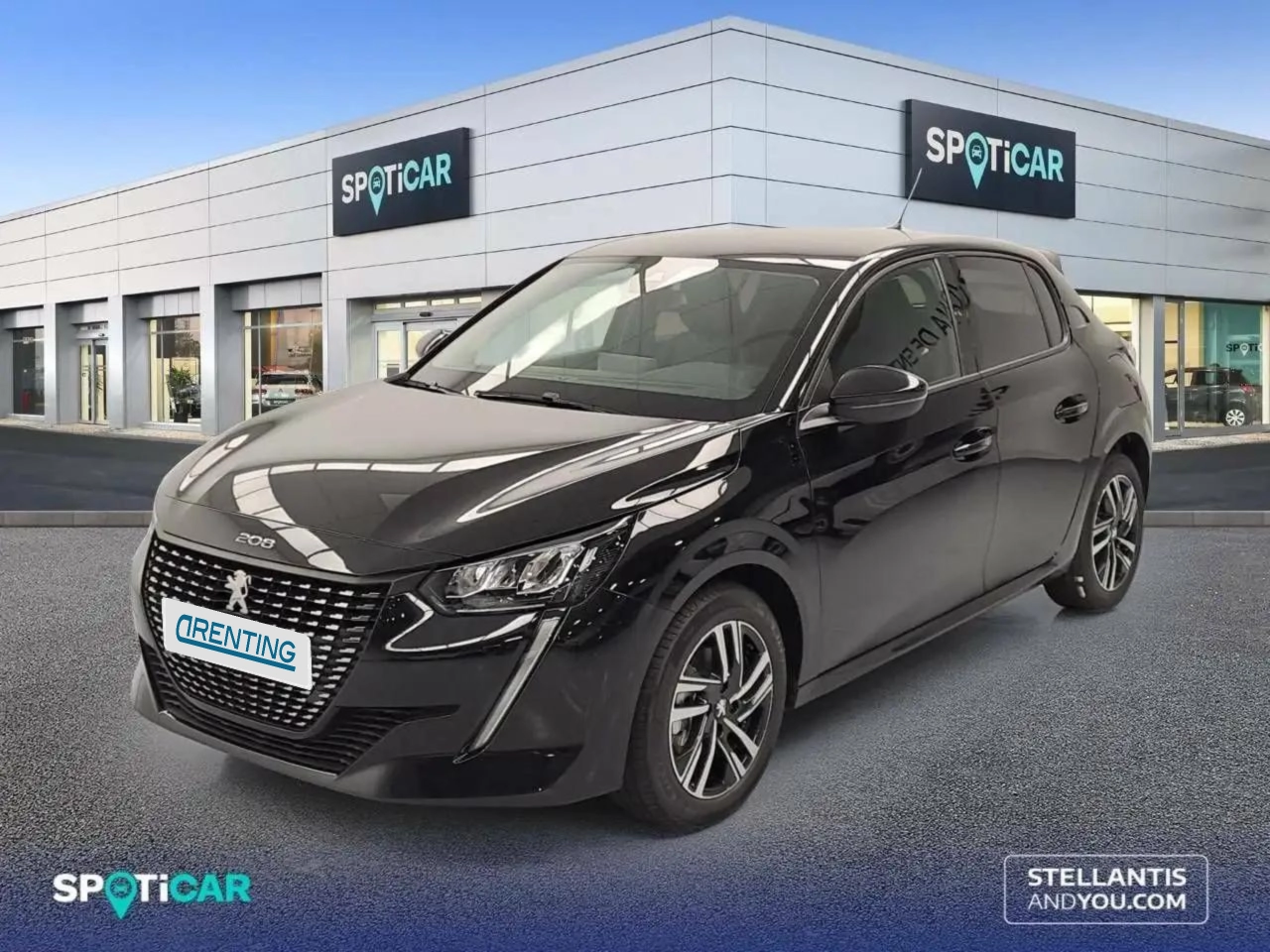 Renting Peugeot 208 1.2 Puretech S&S Allure Pack EAT8 100 Negro