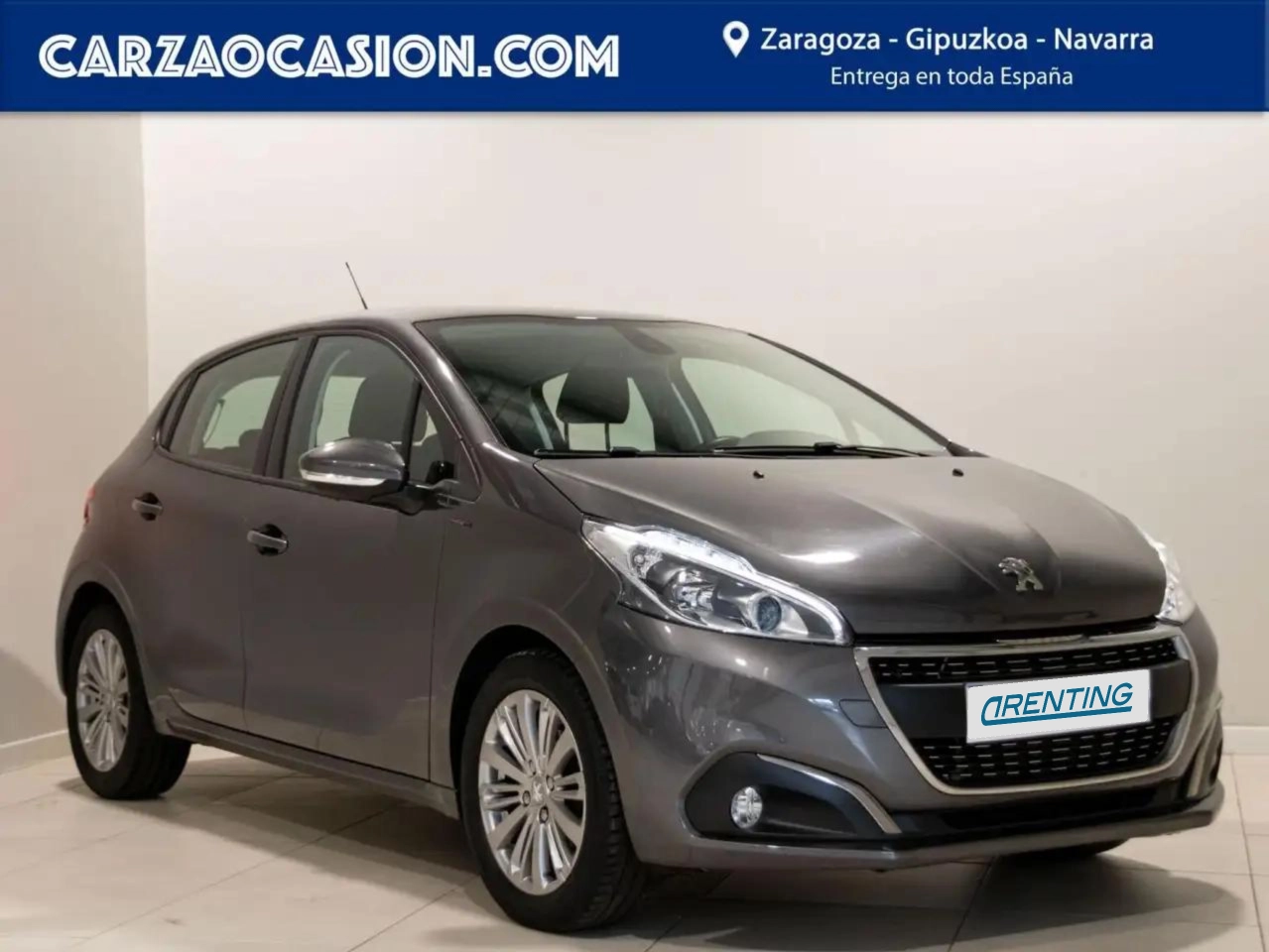 Renting Peugeot 208 1.2 PureTech S&S Signature 82 Gris