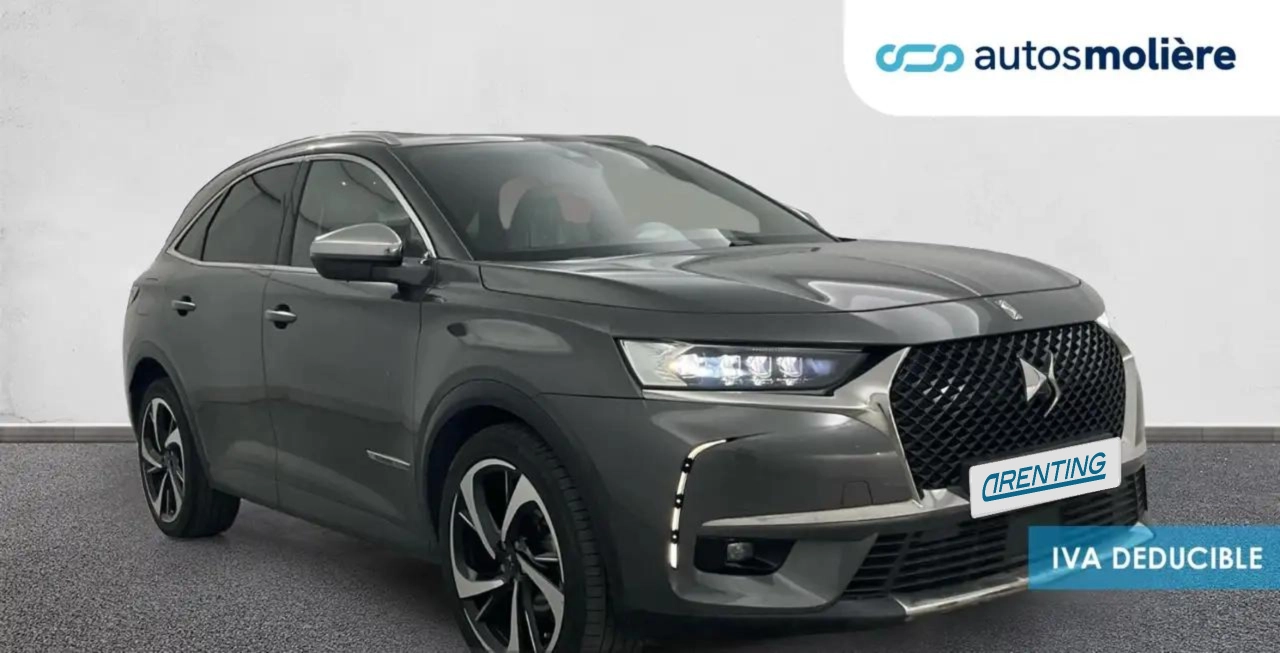 Renting DS Automobiles DS 7 Crossback 1.6 PT. Grand Chic Aut. 180 Gris