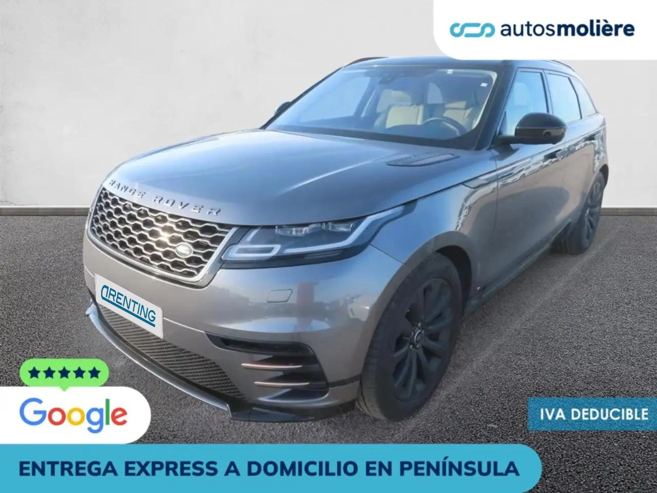 Renting Land Rover Range Rover Velar 2.0 R-Dynamic S 4WD Aut. 300 Gris