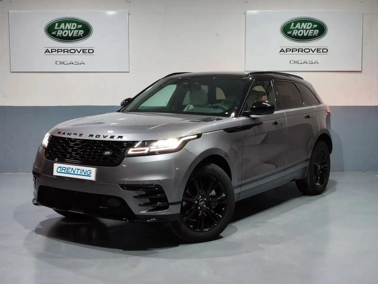 Renting Land Rover Range Rover Velar 2.0D I4 MHEV R-Dynamic SE 4WD Aut. 204 Gris