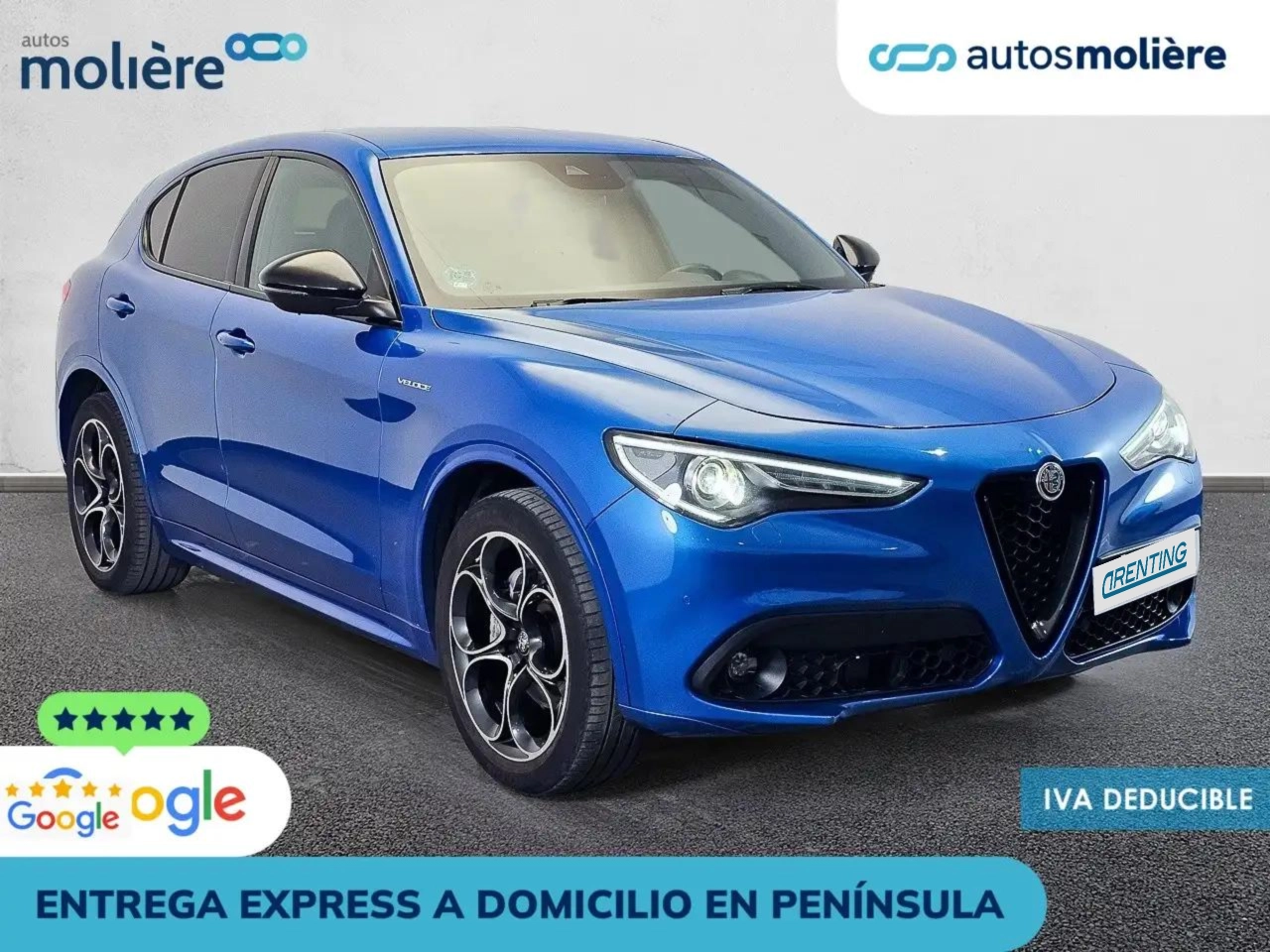 Renting Alfa Romeo Stelvio 2.2 Veloce Q4 210 Aut. Azul 1