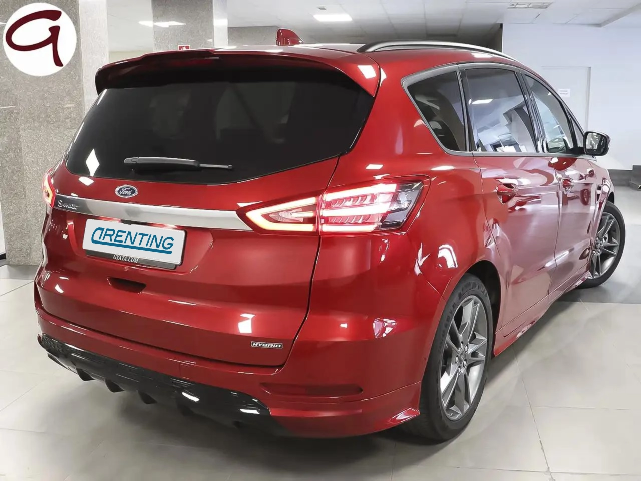 Renting Ford S-Max 2.5 Duratec FHEV ST-Line Aut. 190 Rojo