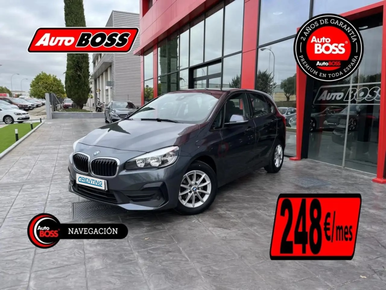 Renting BMW 216 216d Active Tourer Gris