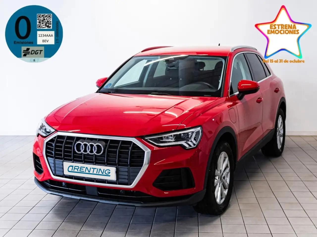 Renting Audi Q3 45 TFSIe Advanced S-tronic Rojo