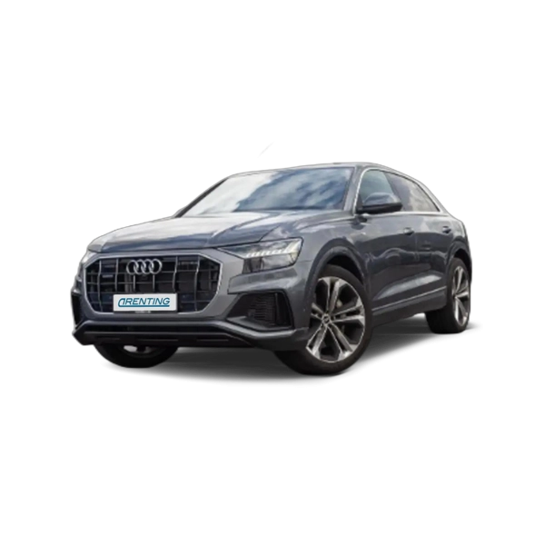 Renting Audi Q8 55 TFSIe S line quattro Gris