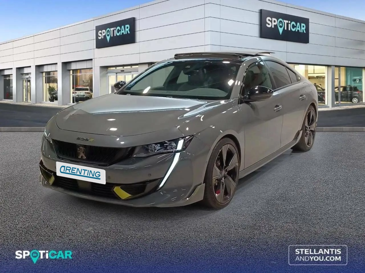 Renting Peugeot 508 5P PSE HYBRID 360 e-EAT8  Sport Engineered Gris