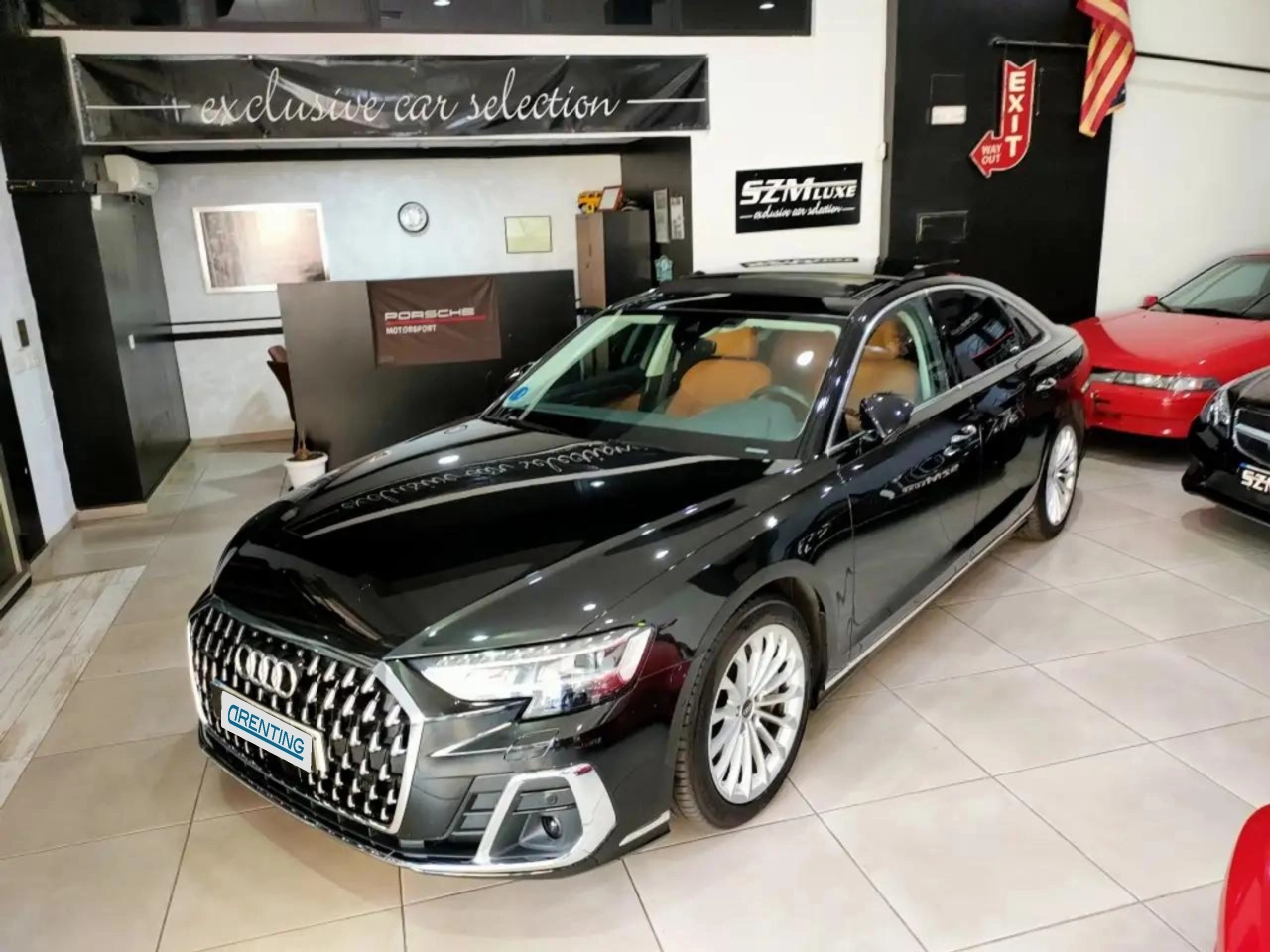 Renting Audi A8 60 TFSIe quattro tiptronic 340kW Negro